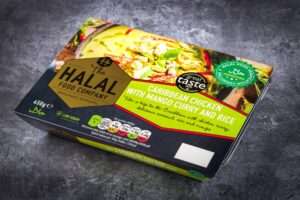 Halal Ready Meals - Caribbean Chicken with Mango Curry and Rice